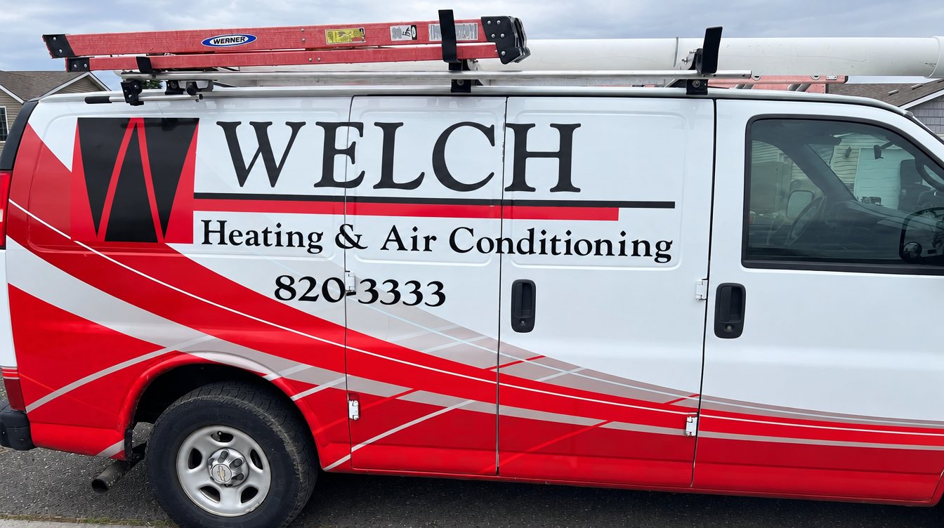 Welch Heating and Air Conditioning service van